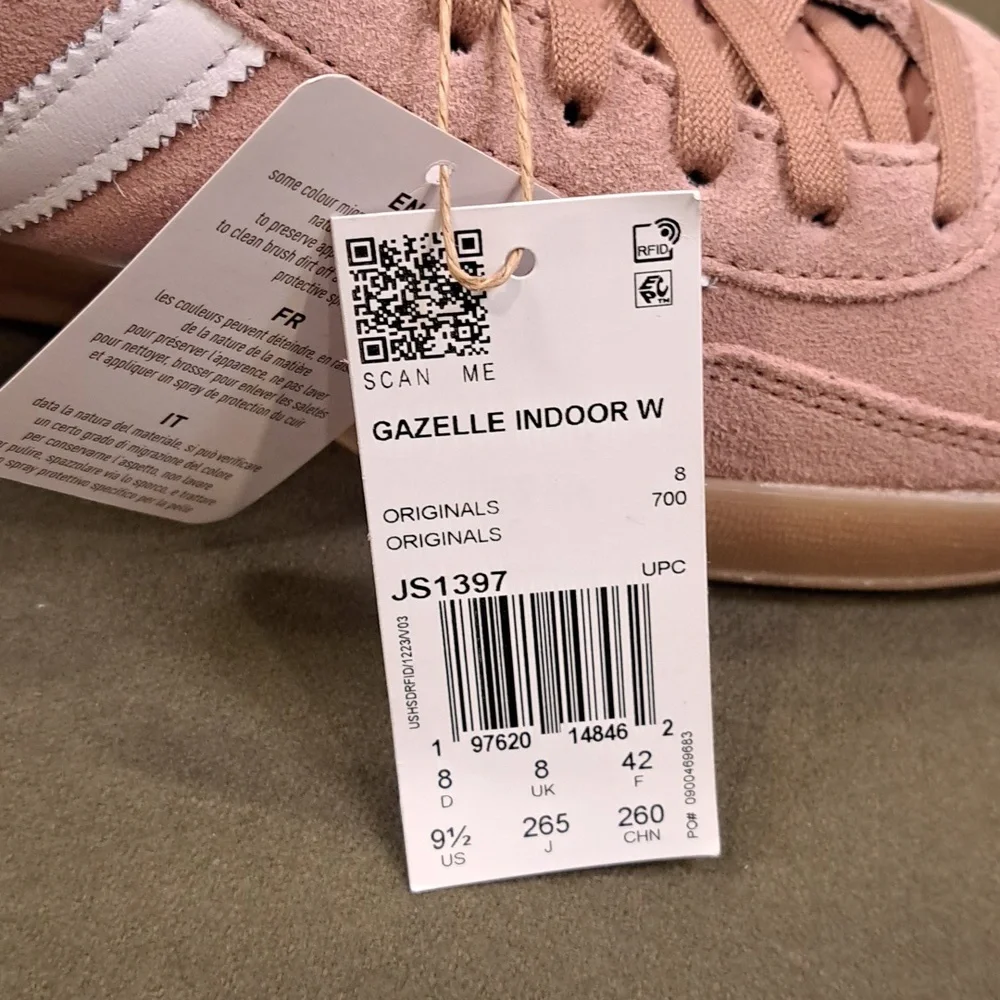 Adidas Gazell Indoor Sneaker - Color: Clay / White - Size: Women 9.5 - Picture 10 of 10